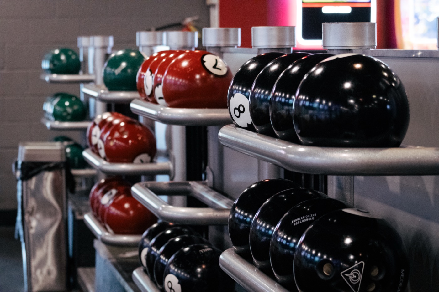 Bowling ball rack