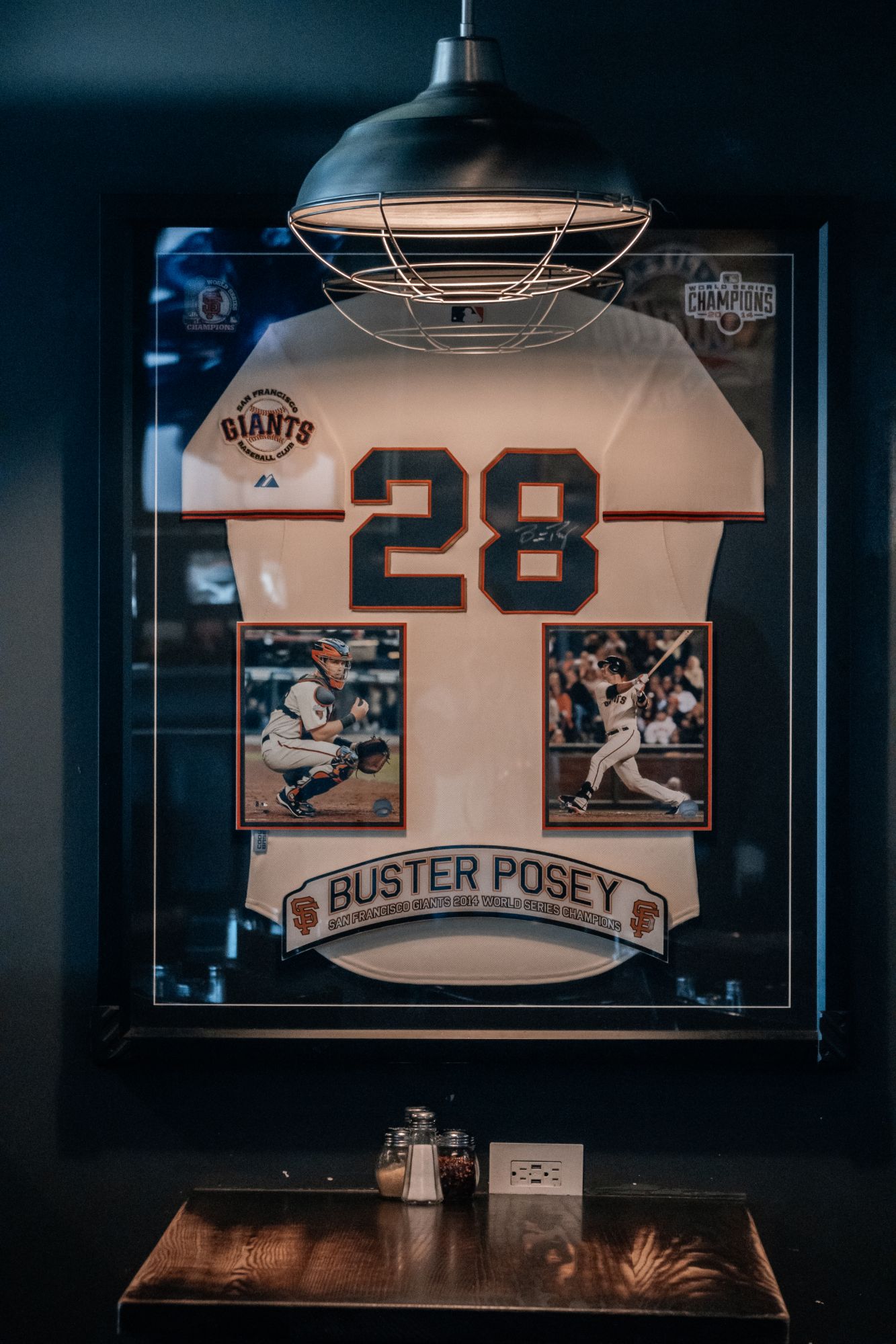 Buster Posey framed jersey