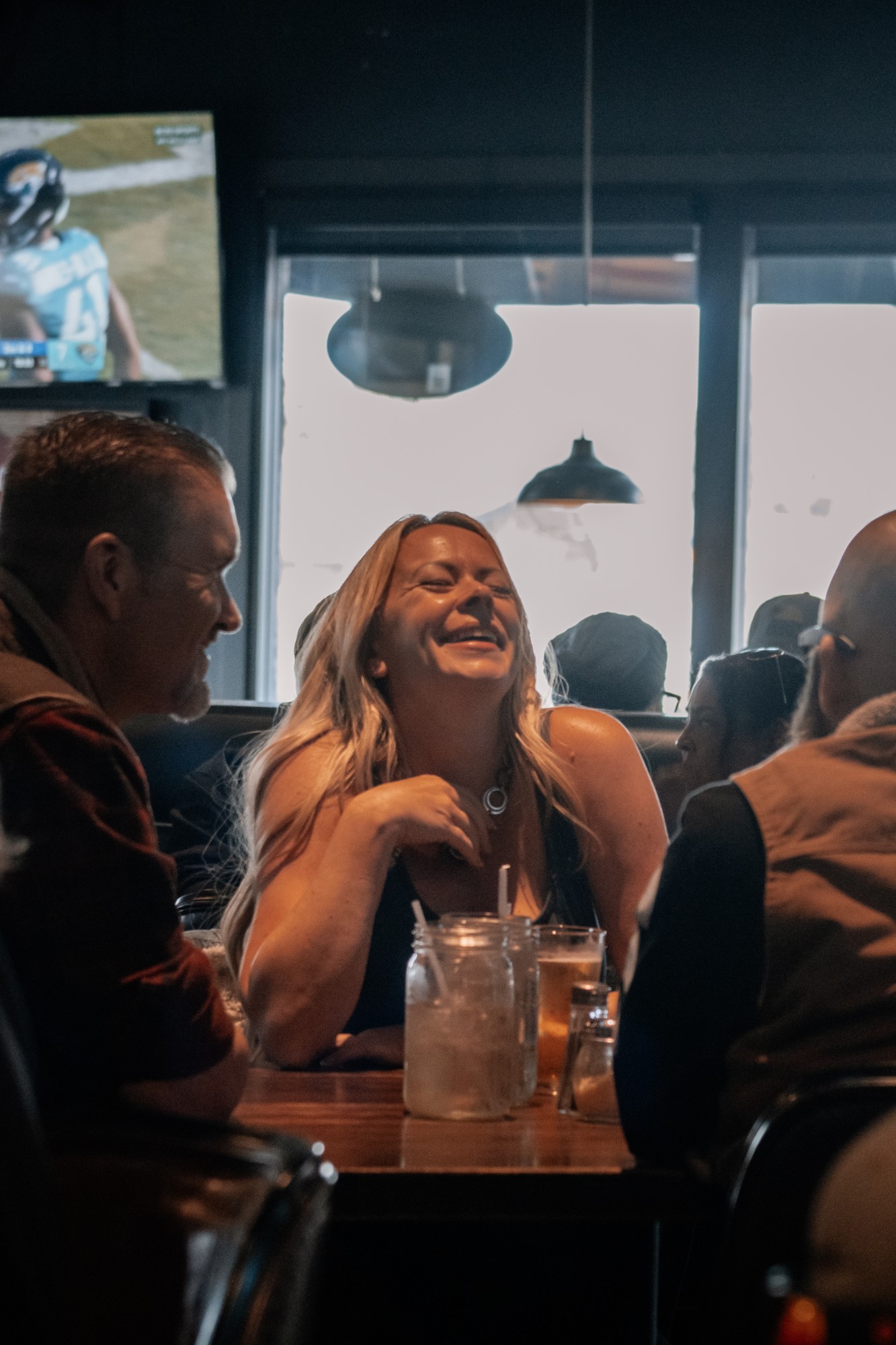 Guests laughing at Wally's