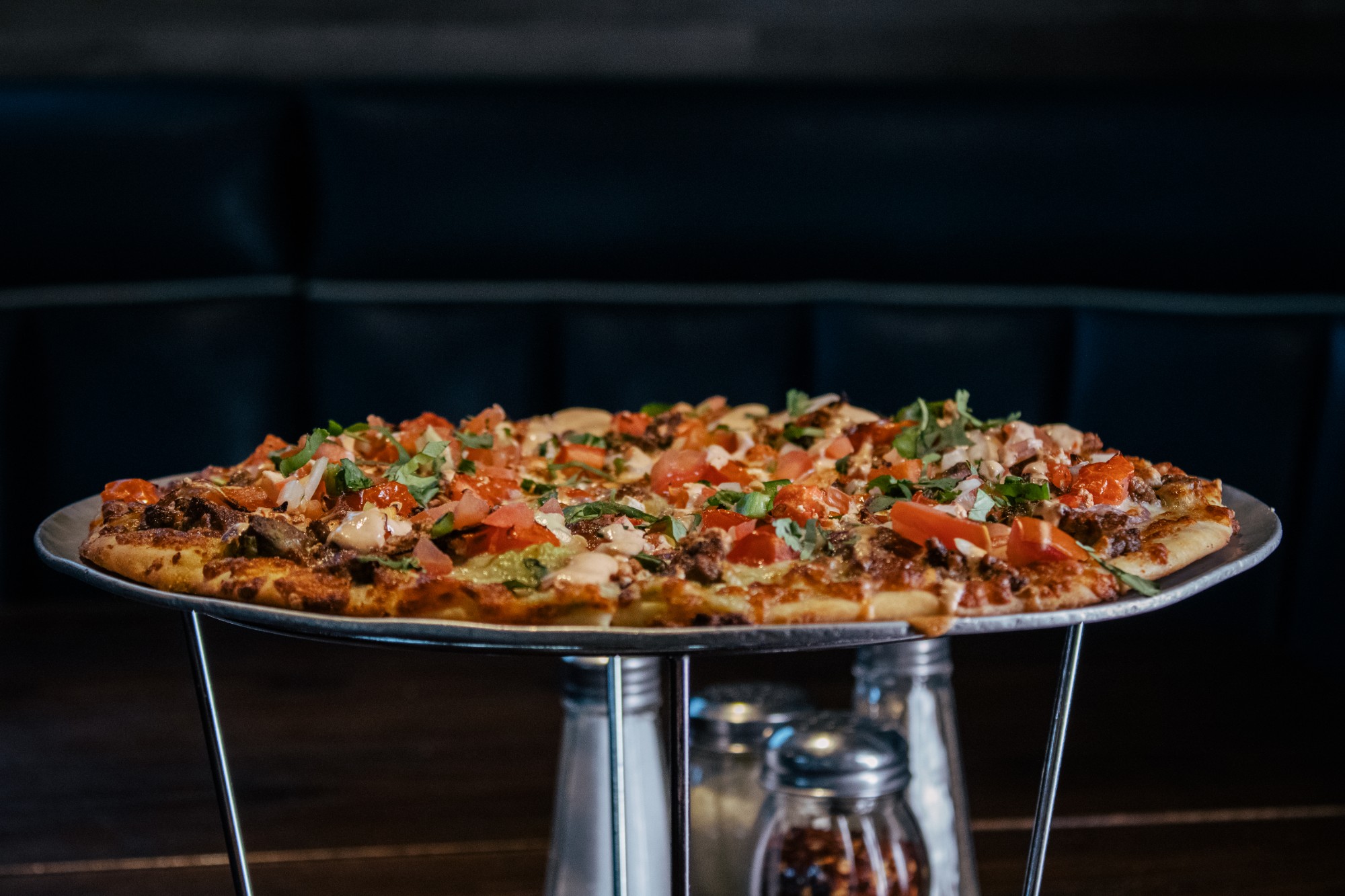 Pizza on stand