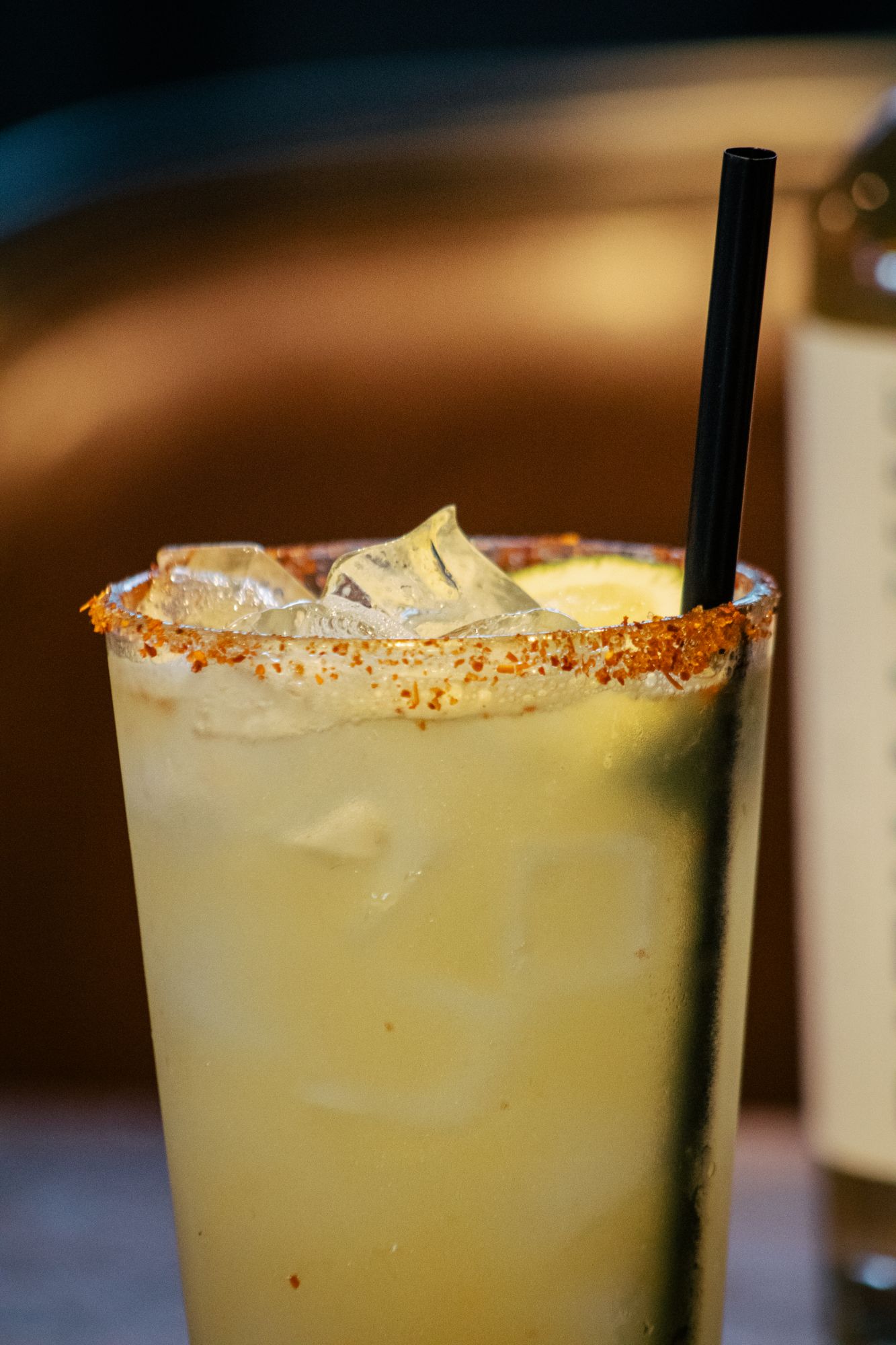 Spicy margarita with tajin rim